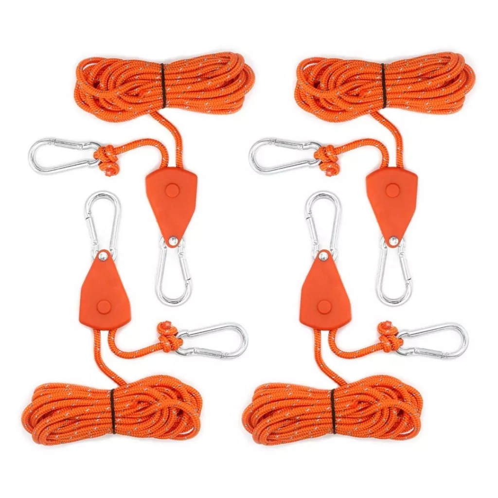4M Pulley Adjuster Reflective Guyline [Pack of 4]
