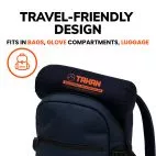 Pillow in backpack & luggage