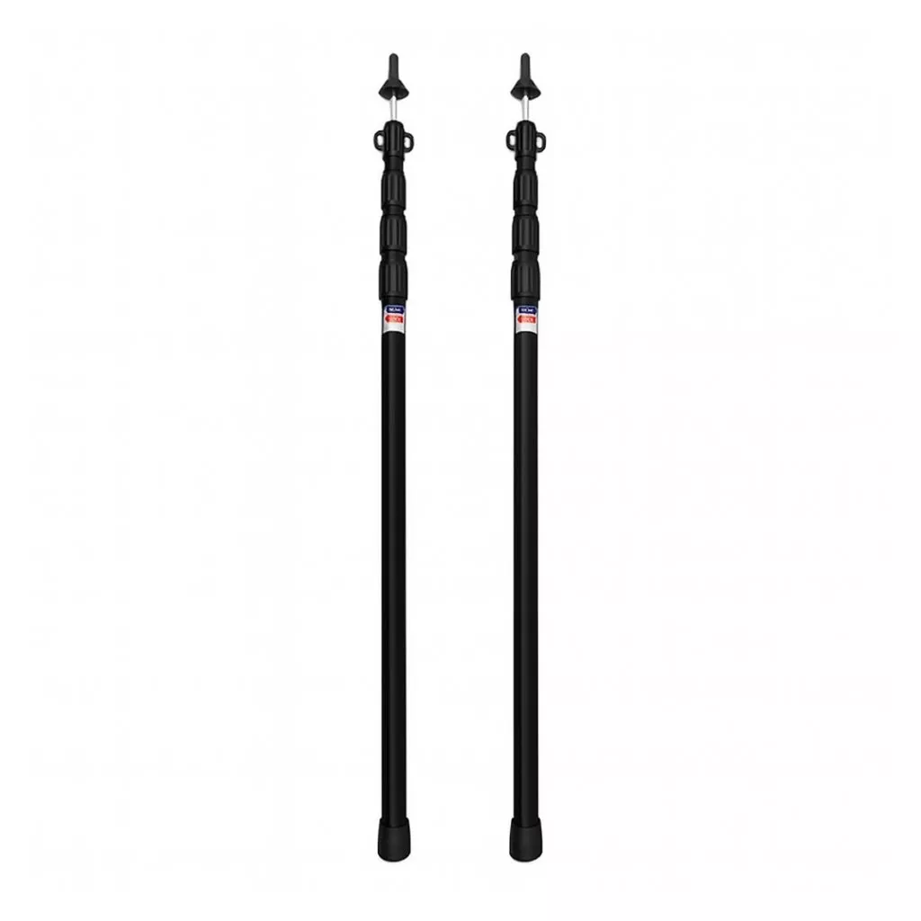 [Set of 2] Adjustable Tent Poles (2.3M) - Black