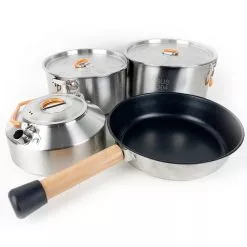 L ProChef Stainless Steel Cookset - 4 Piece (3-4pax)